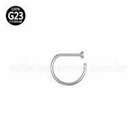 Piercing Nostril D-Ring Titânio