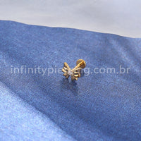 Piercing Labret Titânio Laço Zircônia