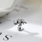 Piercing Labret Titânio Elefante