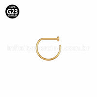 Piercing Nostril D-Ring Titânio