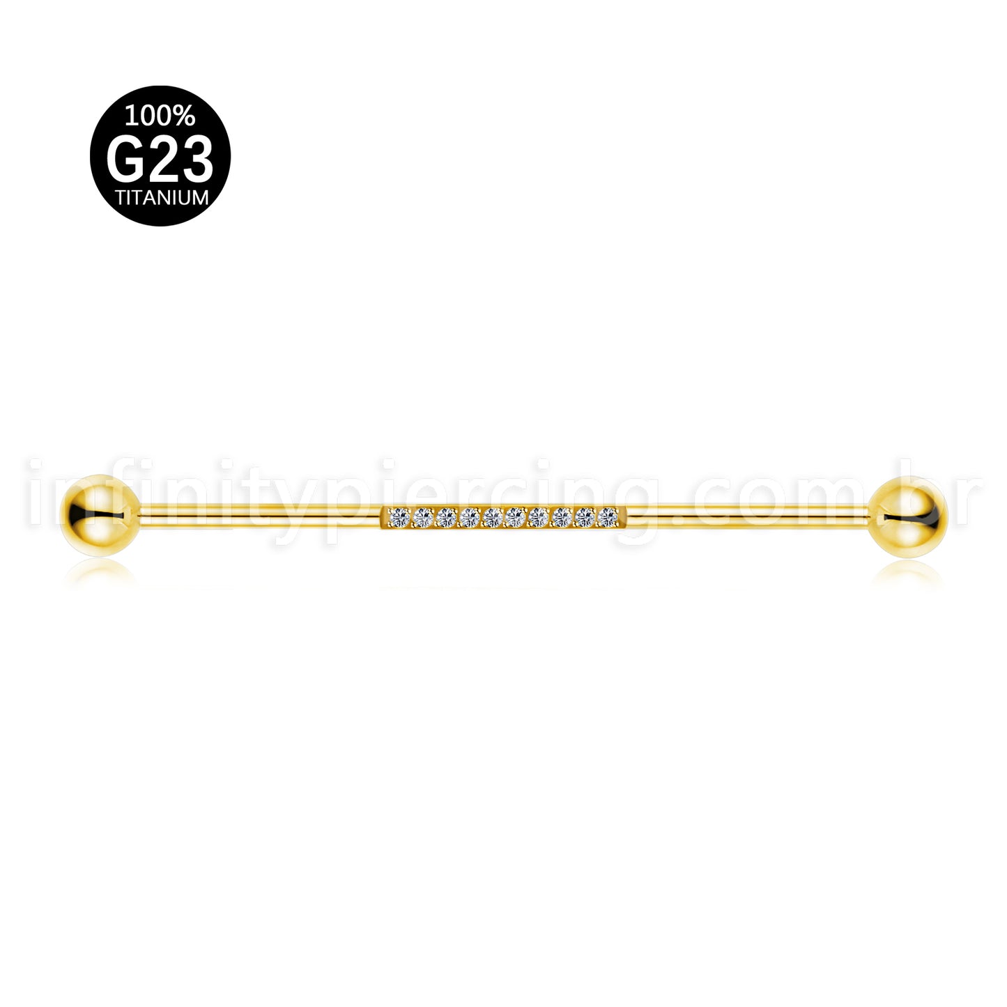 Piercing Transversal Titânio Zircônia