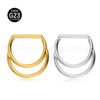 Piercing Meia Argola Titânio Dupla