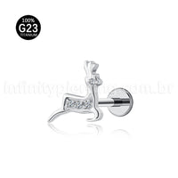 Piercing Labret Titânio Alce
