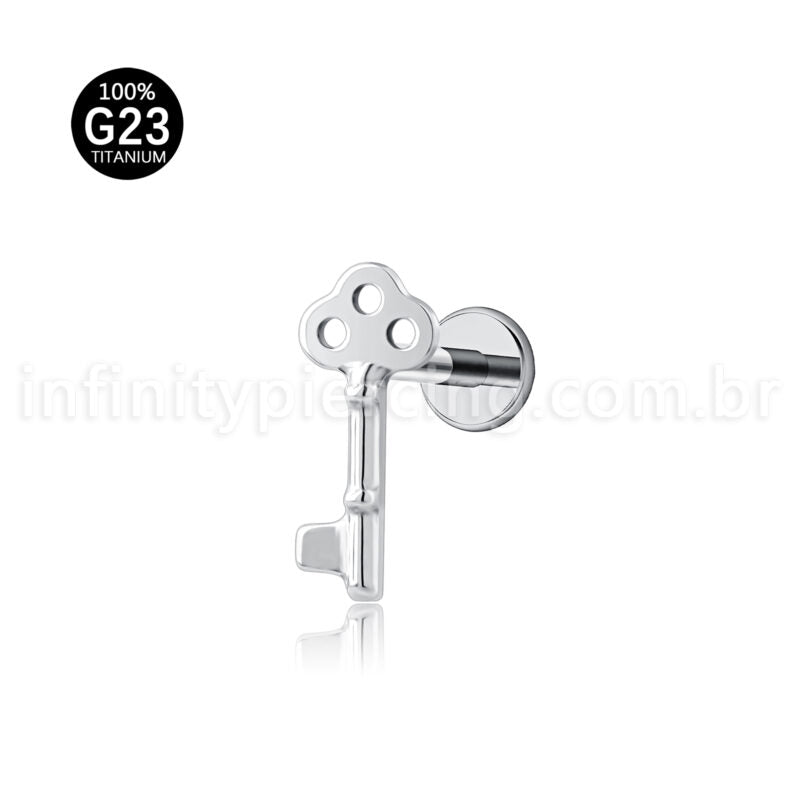 Piercing Labret Titânio Chave