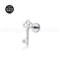 Piercing Labret Titânio Chave