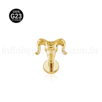 Piercing Labret Titânio Carneiro