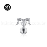 Piercing Labret Titânio Carneiro