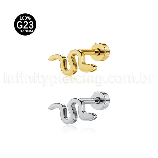 Brinco Titânio Cobra Liso