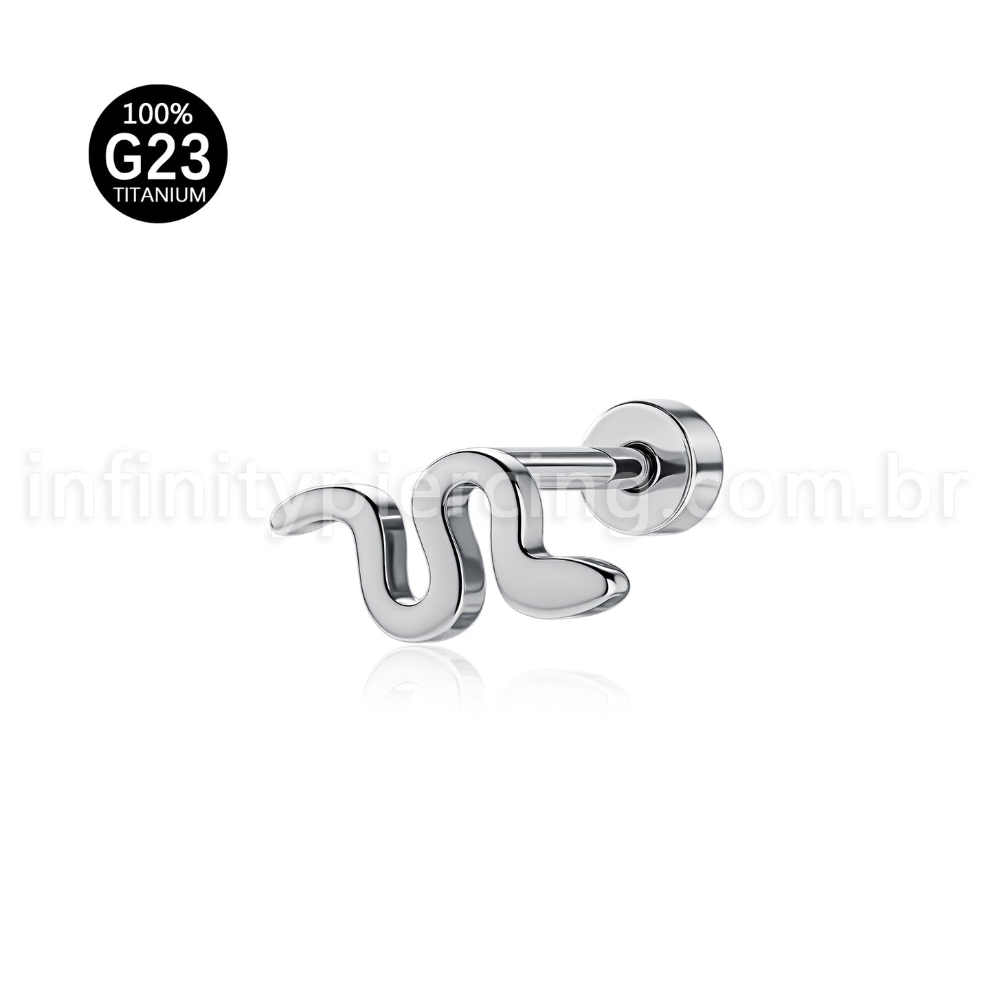 Brinco Titânio Cobra Liso