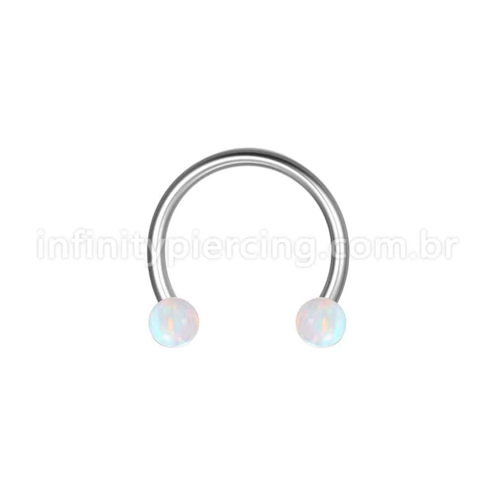 Piercing Ferradura Aço Cirúrgico Opala