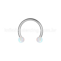 Piercing Ferradura Aço Cirúrgico Opala