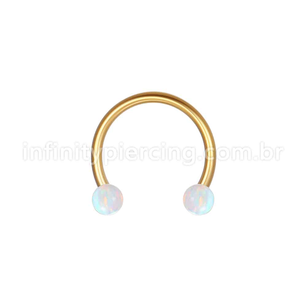 Piercing Ferradura Aço Cirúrgico Opala