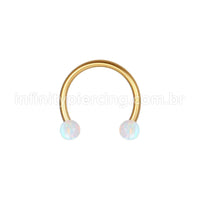Piercing Ferradura Aço Cirúrgico Opala