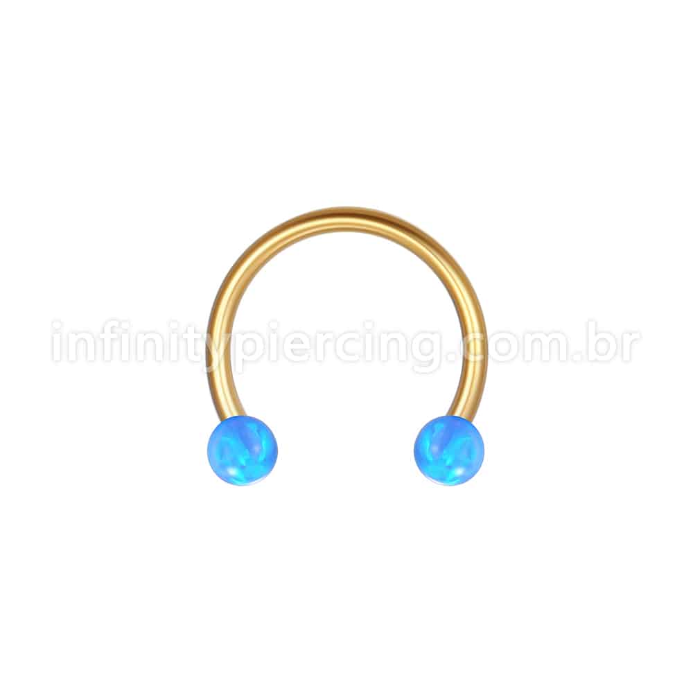 Piercing Ferradura Aço Cirúrgico Opala