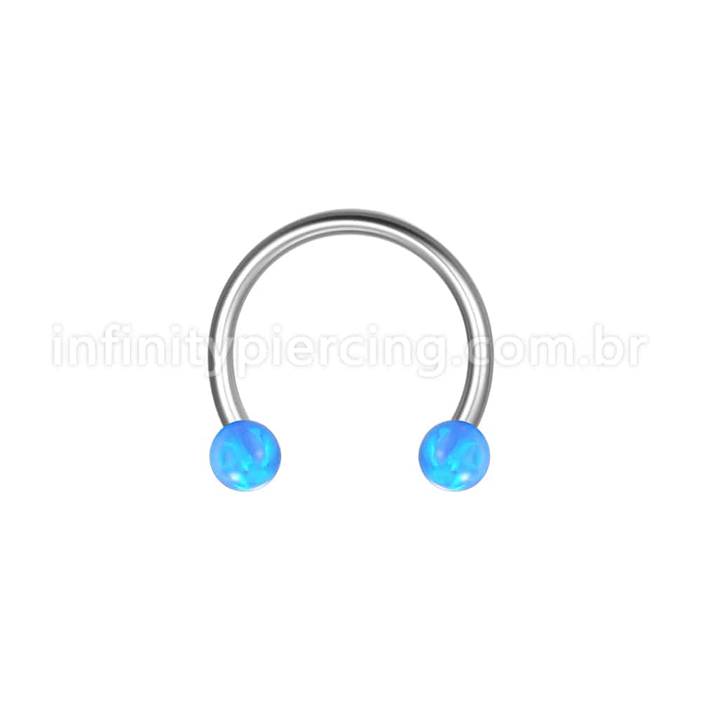 Piercing Ferradura Aço Cirúrgico Opala