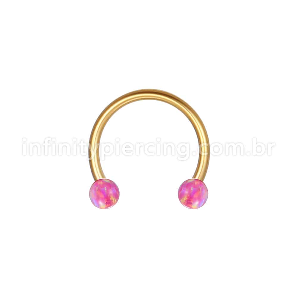 Piercing Ferradura Aço Cirúrgico Opala