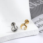 Piercing Labret Titânio Lua Zircônia
