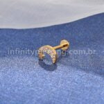 Piercing Labret  Lua/Estrela Zircônia