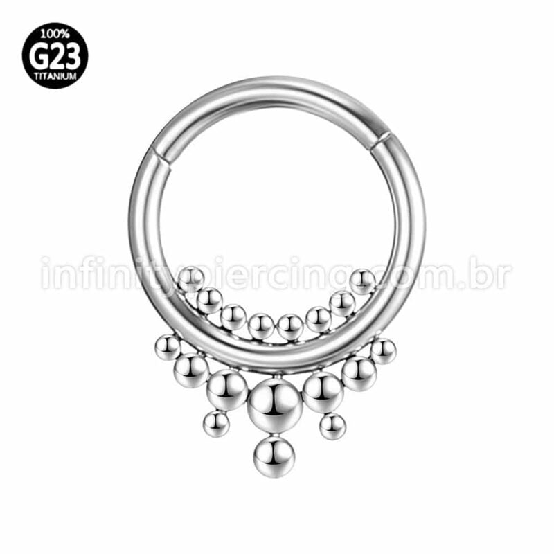 Piercing Argola Titânio Segmento Articulado Indiano