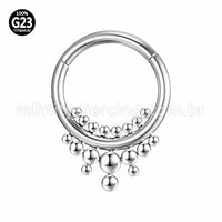 Piercing Argola Titânio Segmento Articulado Indiano