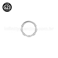 Piercing Argola Titânio Segmento Articulado Detalhada