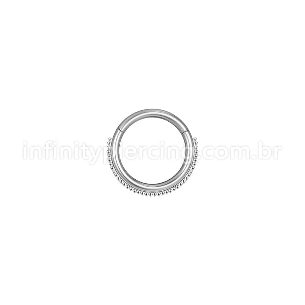 Piercing Argola Segmento Articulado Aço Cirúrgico Indiano