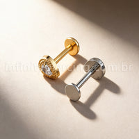 Piercing Labret Titânio Gota