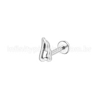 Piercing Labret Aço Cirúrgico Asa