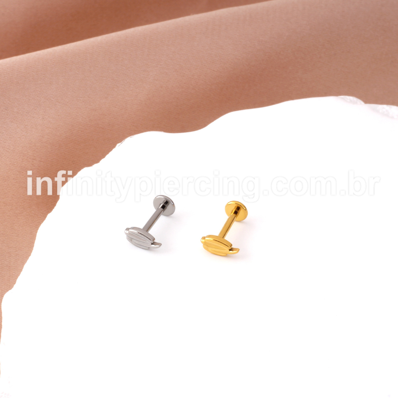 Piercing Labret Titânio Liso