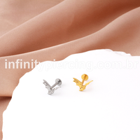 Piercing Labret Titânio Morcego