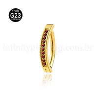 Piercing Argola Para Umbigo Titânio Zircônia