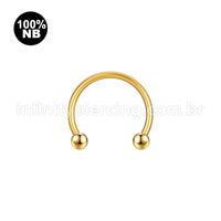 Piercing Ferradura Nióbio Rosca Interna