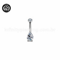 Piercing Banana Titânio Zircônia Gota