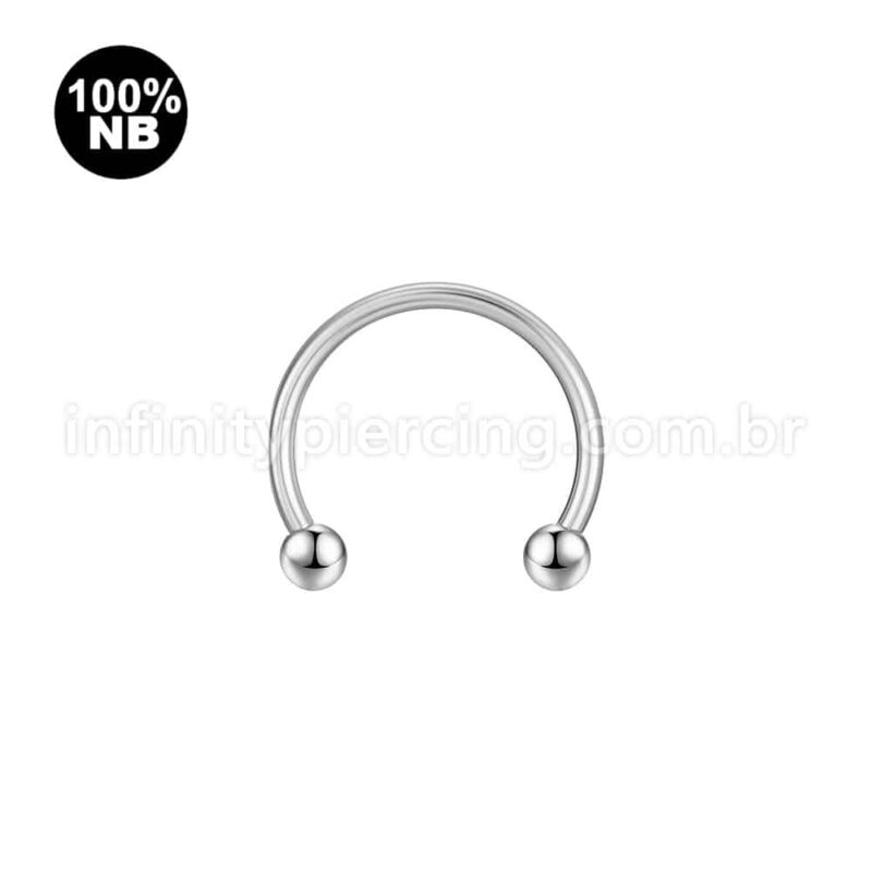 Piercing Ferradura Nióbio Rosca Interna