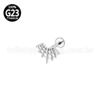 Piercing Labret Titânio Teia De Aranha