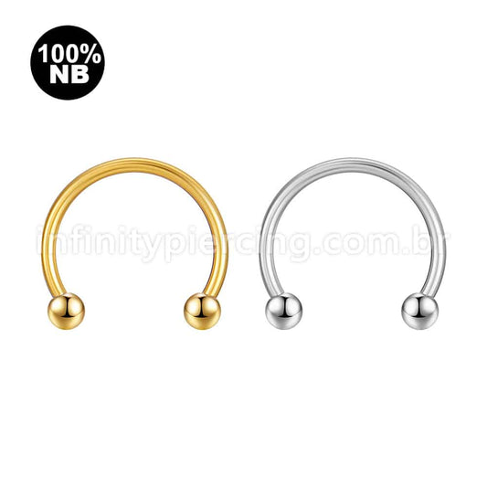 Piercing Ferradura Nióbio Rosca Interna