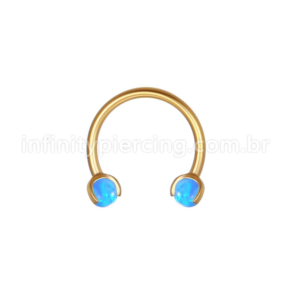 Piercing Ferradura Aço Cirúrgico Opala