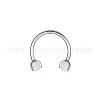 Piercing Ferradura Aço Cirúrgico Opala