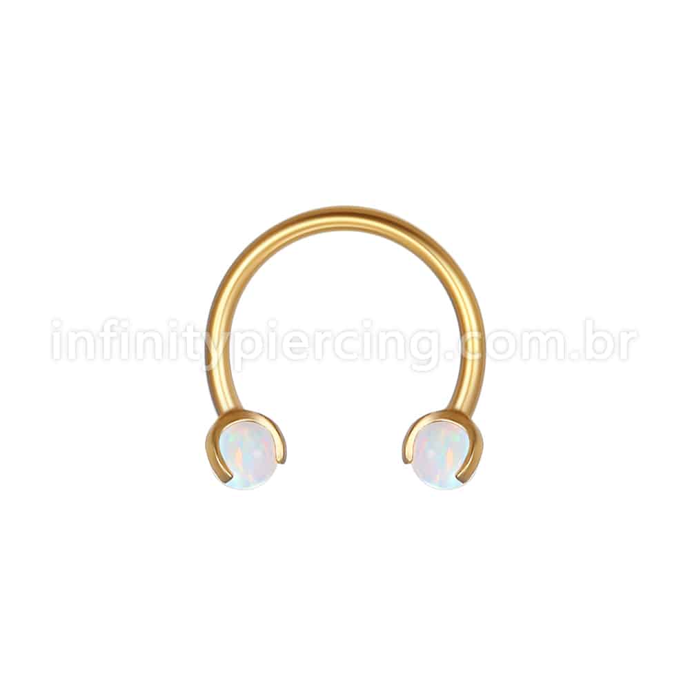Piercing Ferradura Aço Cirúrgico Opala
