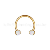 Piercing Ferradura Aço Cirúrgico Opala