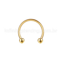 Piercing Ferradura Aço Cirúrgico 316L Rosca Interna
