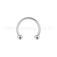 Piercing Ferradura Aço Cirúrgico 316L Rosca Interna