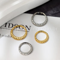 Piercing Argola Titânio Segmento Articulado Detalhado