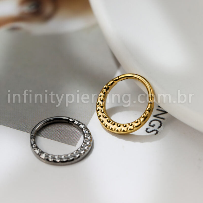 Piercing Argola Titânio Segmento Articulado Detalhado