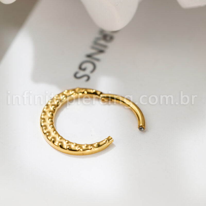 Piercing Argola Titânio Segmento Articulado Detalhado