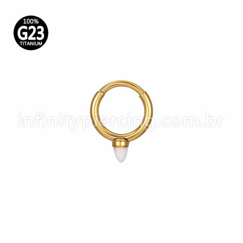 Piercing Argola Titânio Segmento Articulado Opala