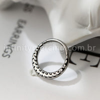 Piercing Argola Titânio Segmento Articulado Detalhado
