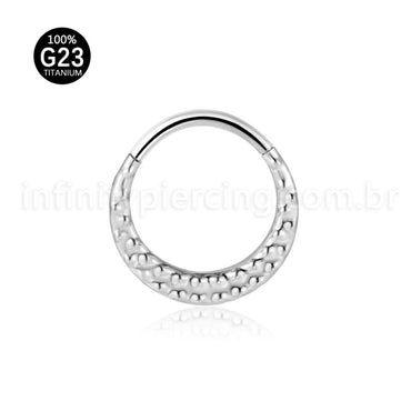 Piercing Argola Titânio Segmento Articulado Detalhado