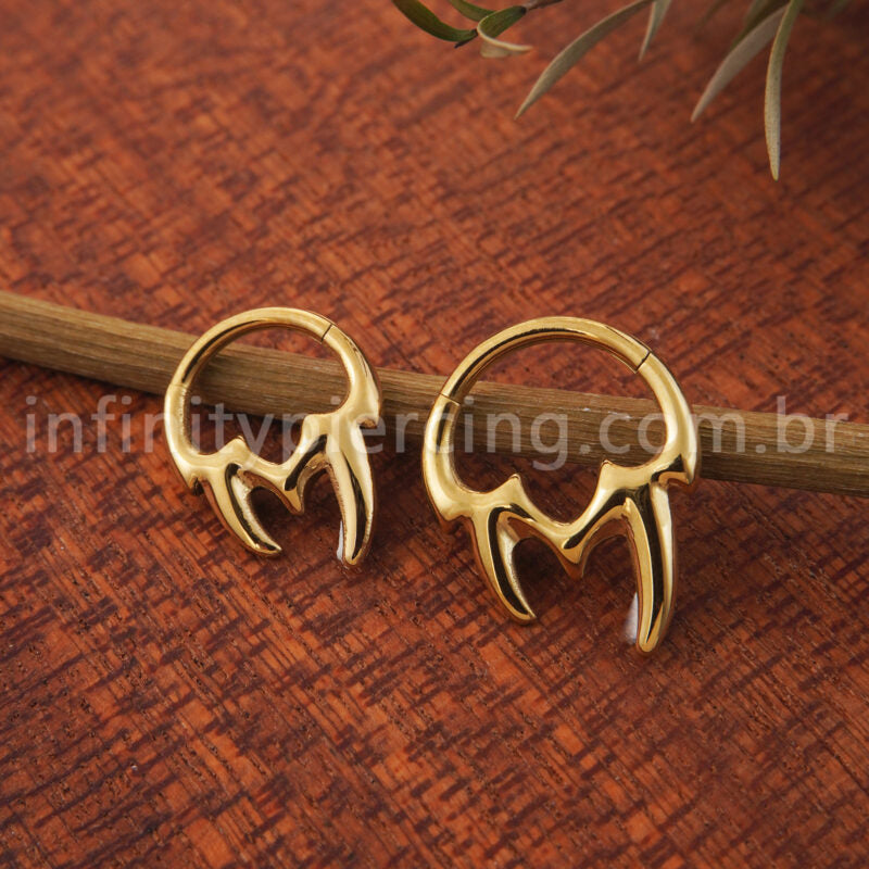 Piercing Argola Titânio Segmento Articulado Presas