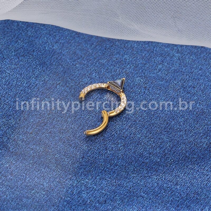 Piercing Argola Titânio Segmento Articulado Zircônia